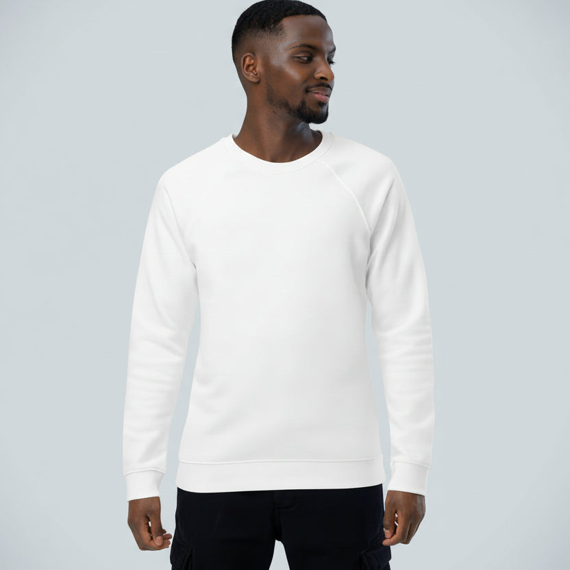 Unisex organic raglan sweatshirt