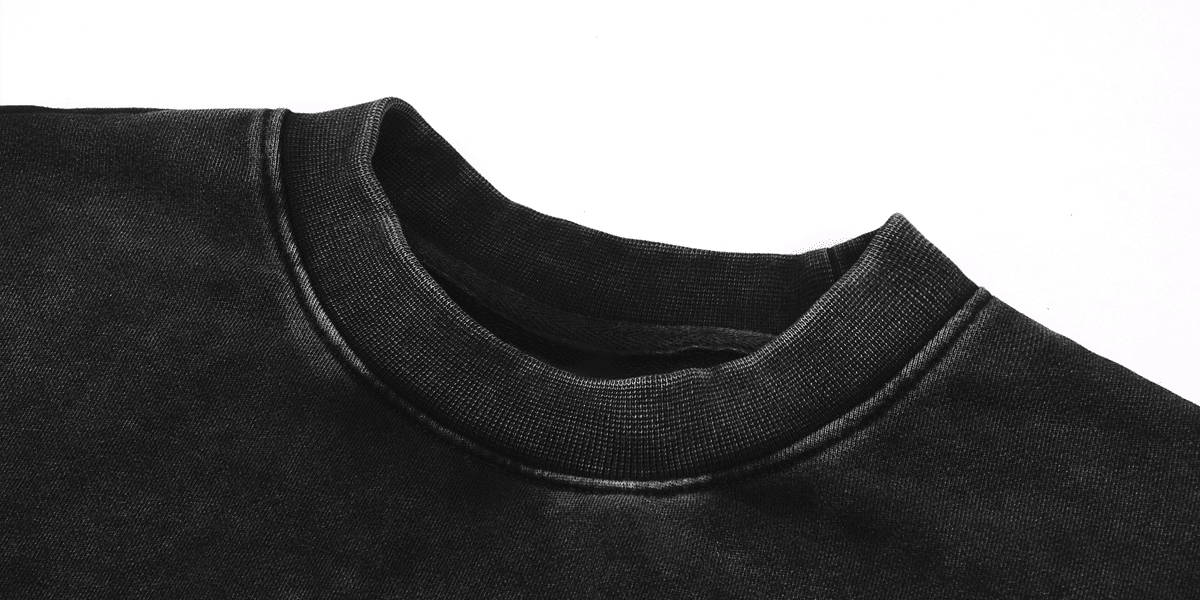 Washed Distressed Cropped Oversized Sweatshirt