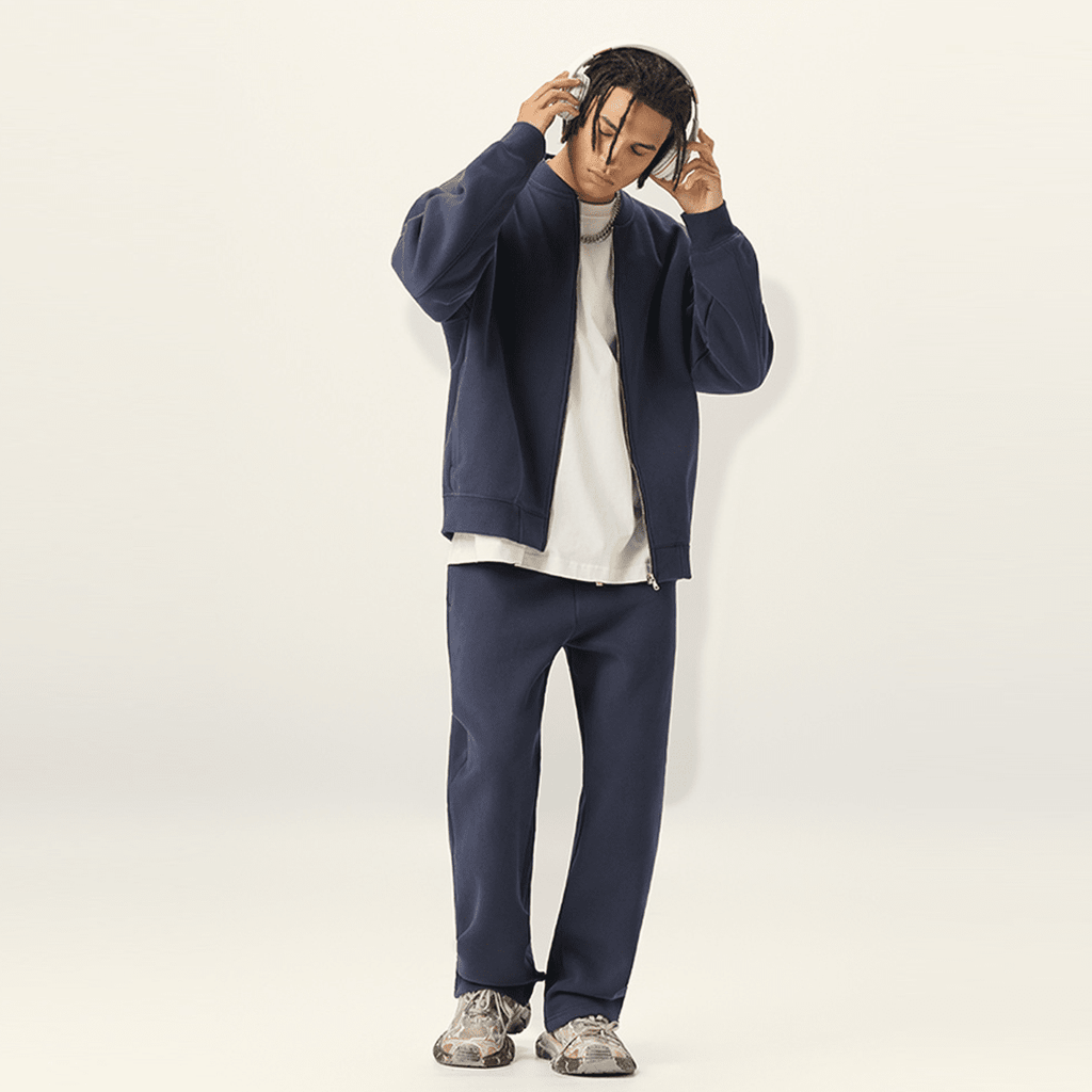 Unisex Fleece Zip-Up Baseball Jacke