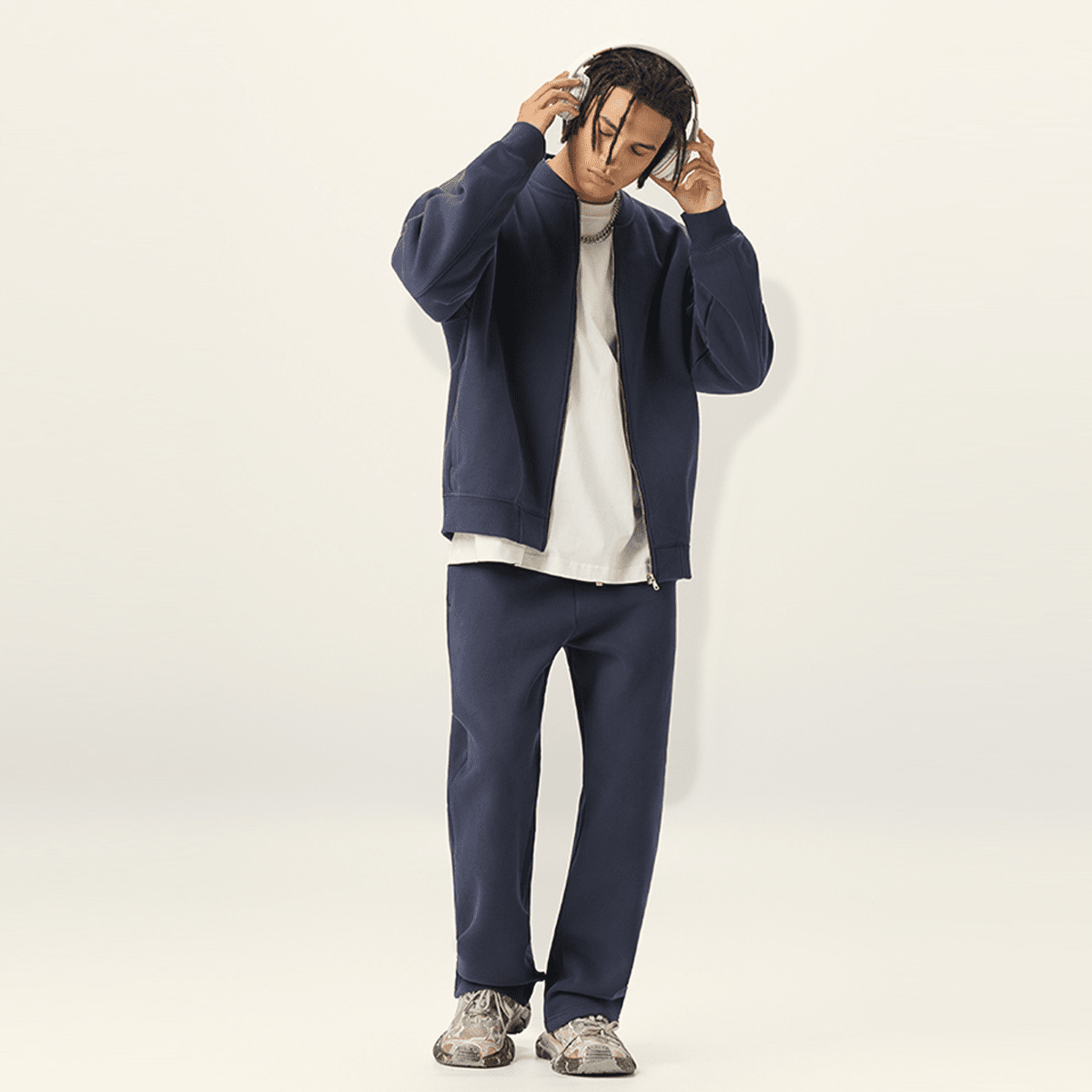 Unisex Fleece Zip-Up Baseball Jacke