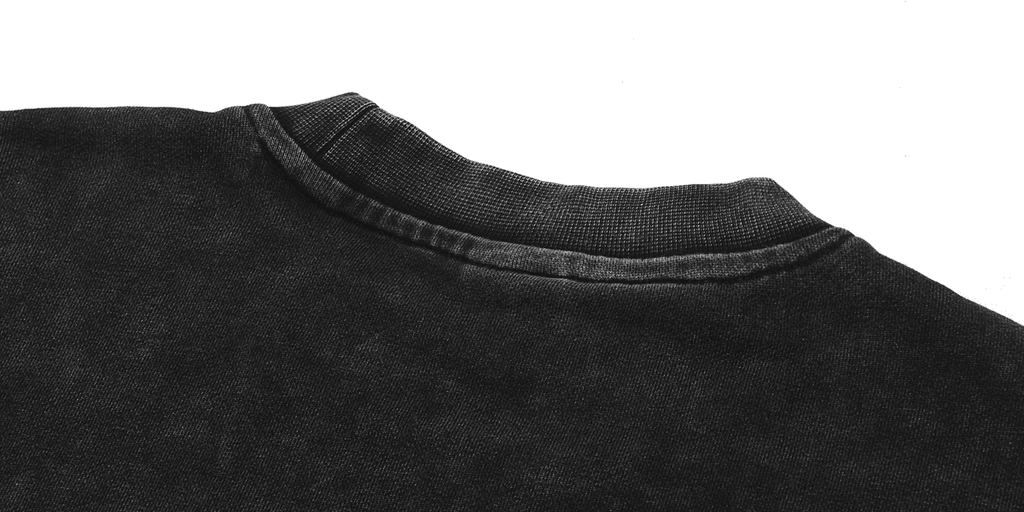 Washed Distressed Cropped Oversized Sweatshirt