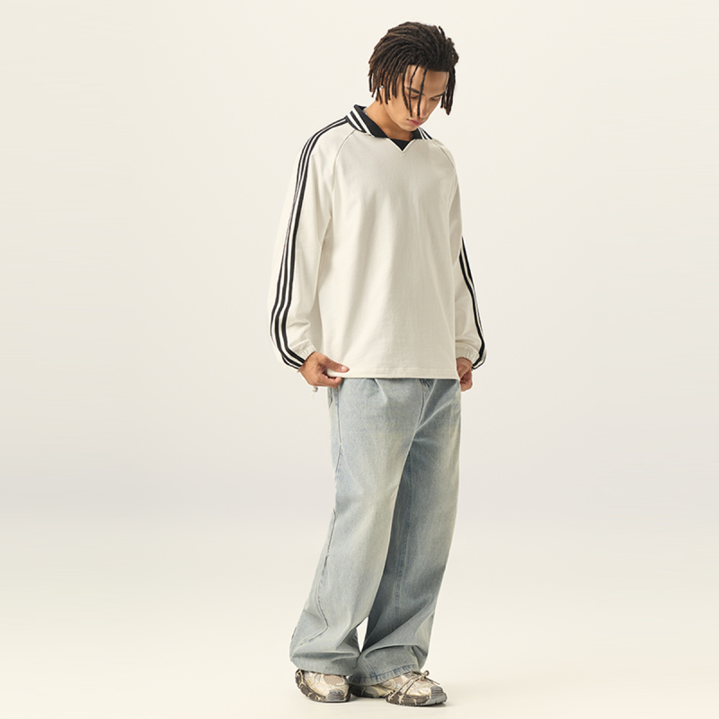 Unisex Contrast Collar Sweatshirt