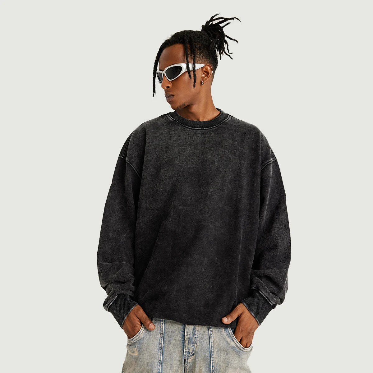 Unisex Super Heavyweight Oversized Faded Sweatshirt