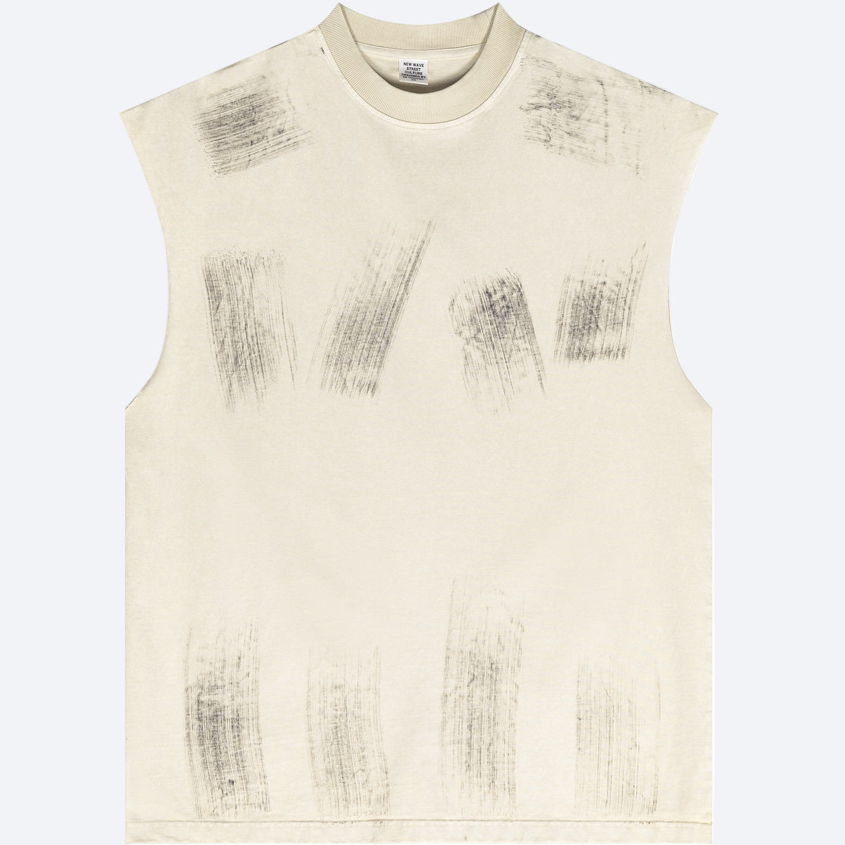 Distressed High Street Round Neck Sleeveless Tank Top