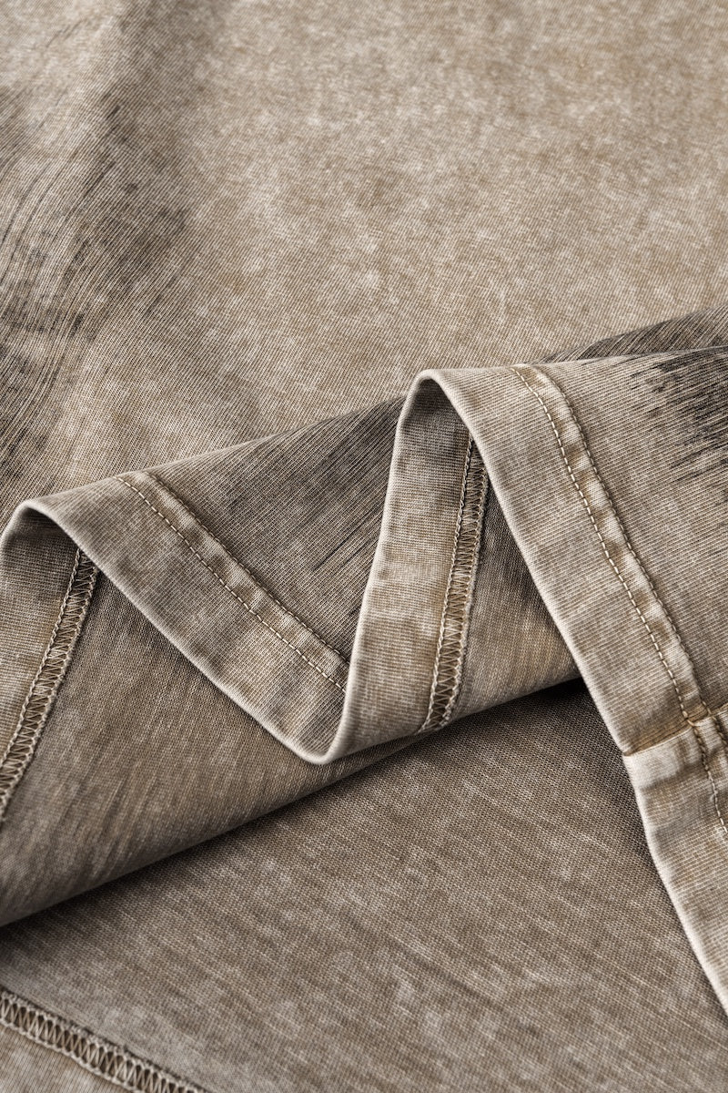 Distressed High Street Round Neck Sleeveless Tank Top