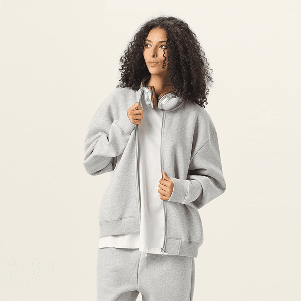 Unisex Fleece Zip-Up Baseball Jacke