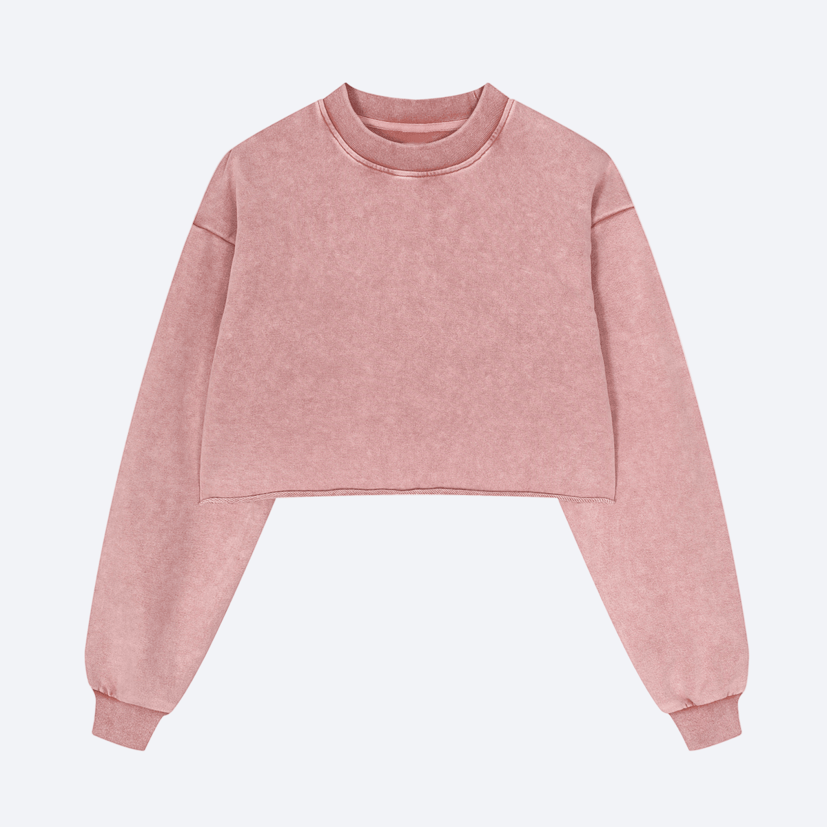 Washed Distressed Cropped Oversized Sweatshirt