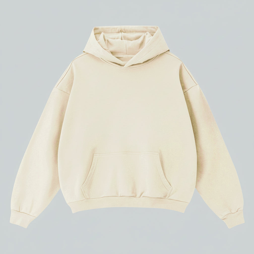 Unisex Cropped Drop Shoulder Heavyweight Oversized Hoodie