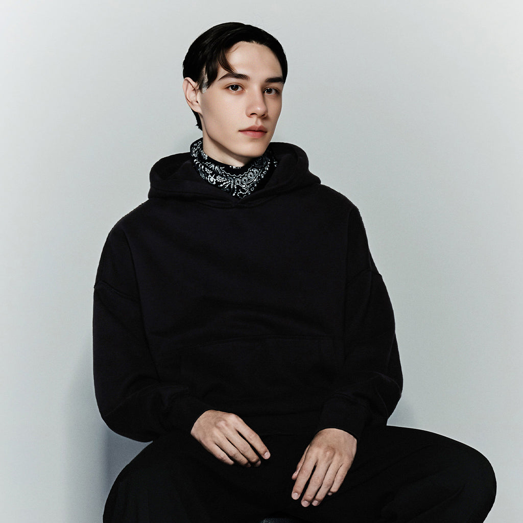 Unisex Cropped Drop Shoulder Heavyweight Oversized Hoodie