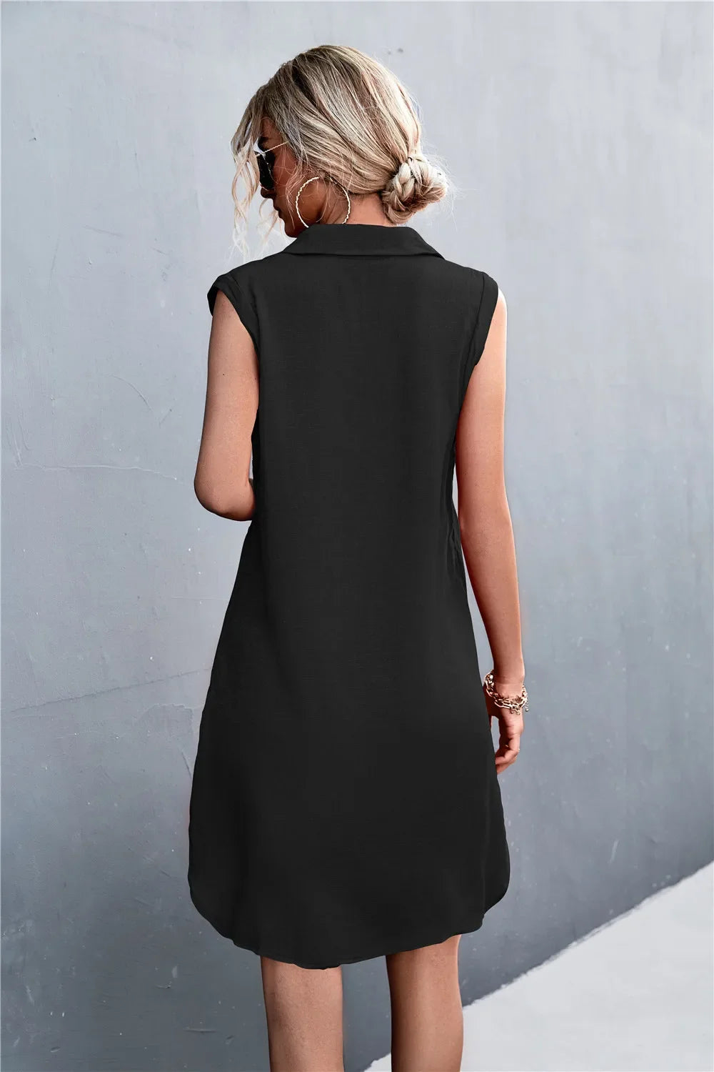 V-neck Sleeveless Dress