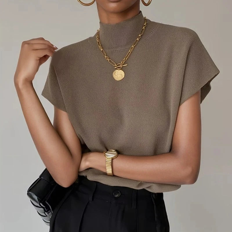 Women Knitted Turtleneck blouse