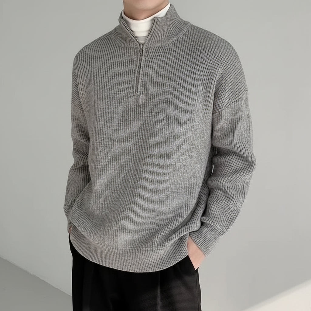 New Men's Half Zipper Autumn Winter Jacket