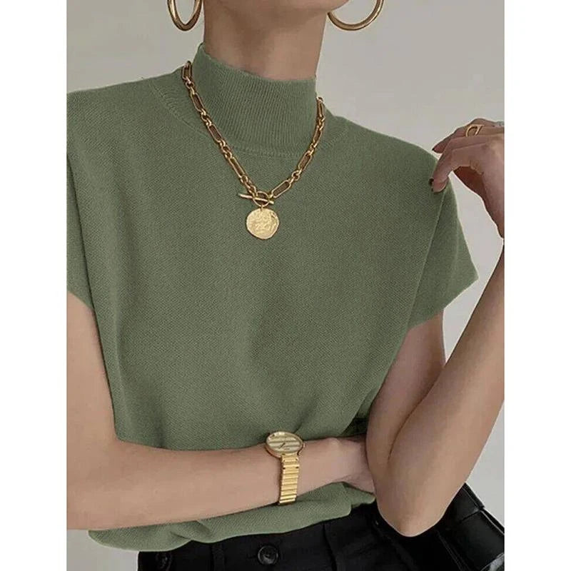 Women Knitted Turtleneck blouse