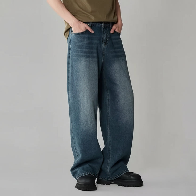 Men's Washed Casual Jeans