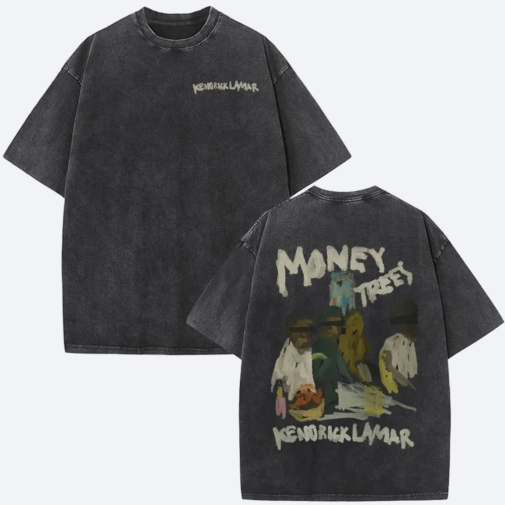 Washed Vintage Rapper Kendrick Lamar Album Merch T-shirts