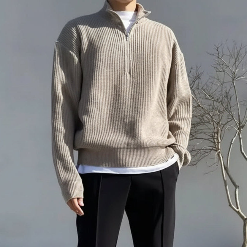 New Men's Half Zipper Autumn Winter Jacket