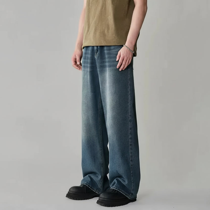 Men's Washed Casual Jeans