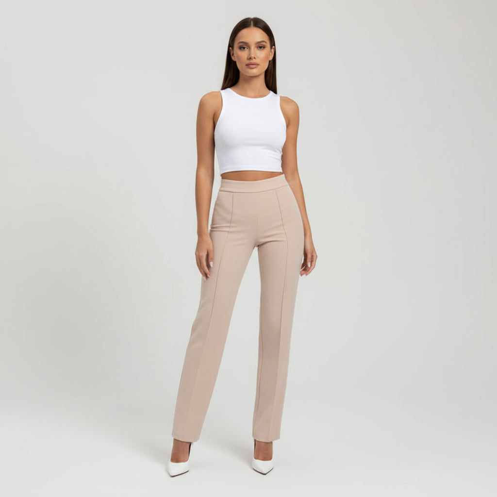 Slim Bell-Bottoms Trousers