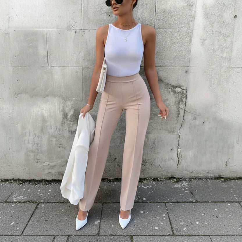 Slim Bell-Bottoms Trousers