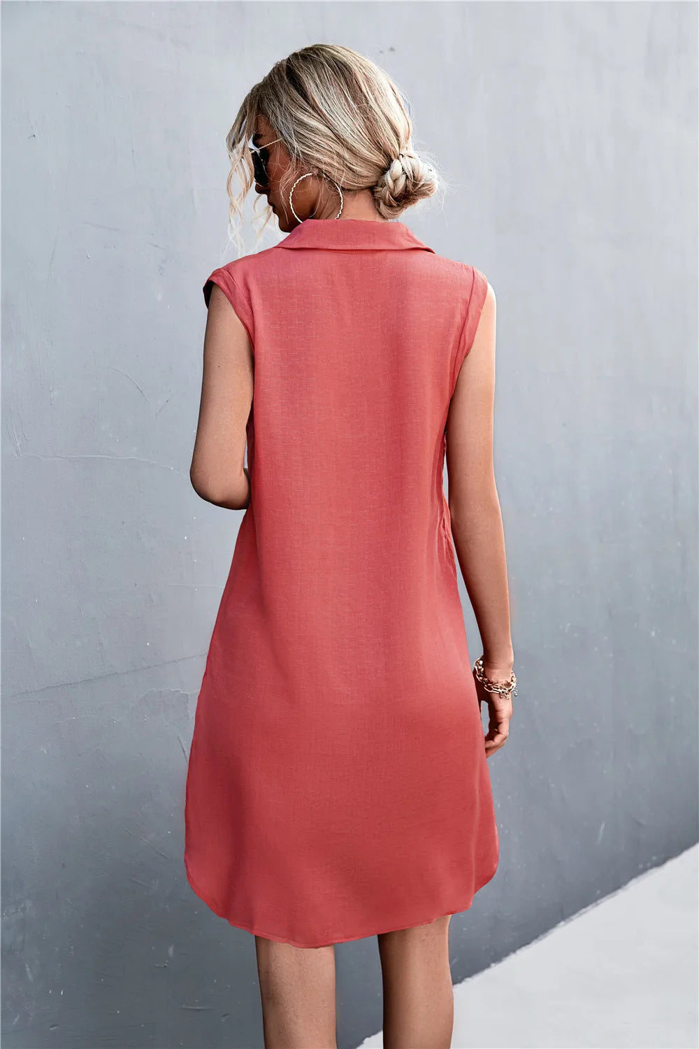 V-neck Sleeveless Dress