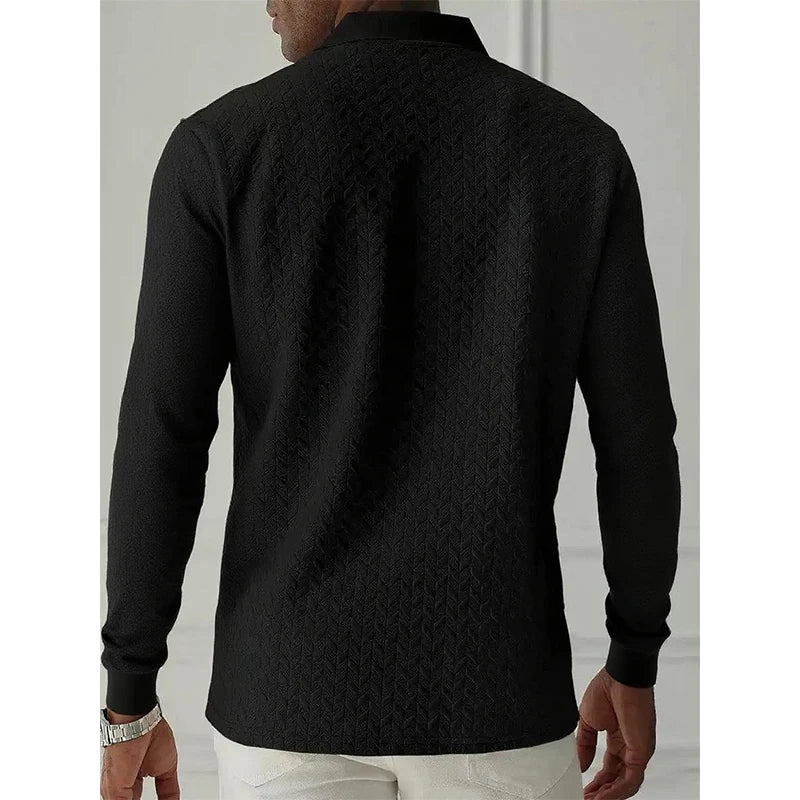 Men Long Sleeve Polo Shirt