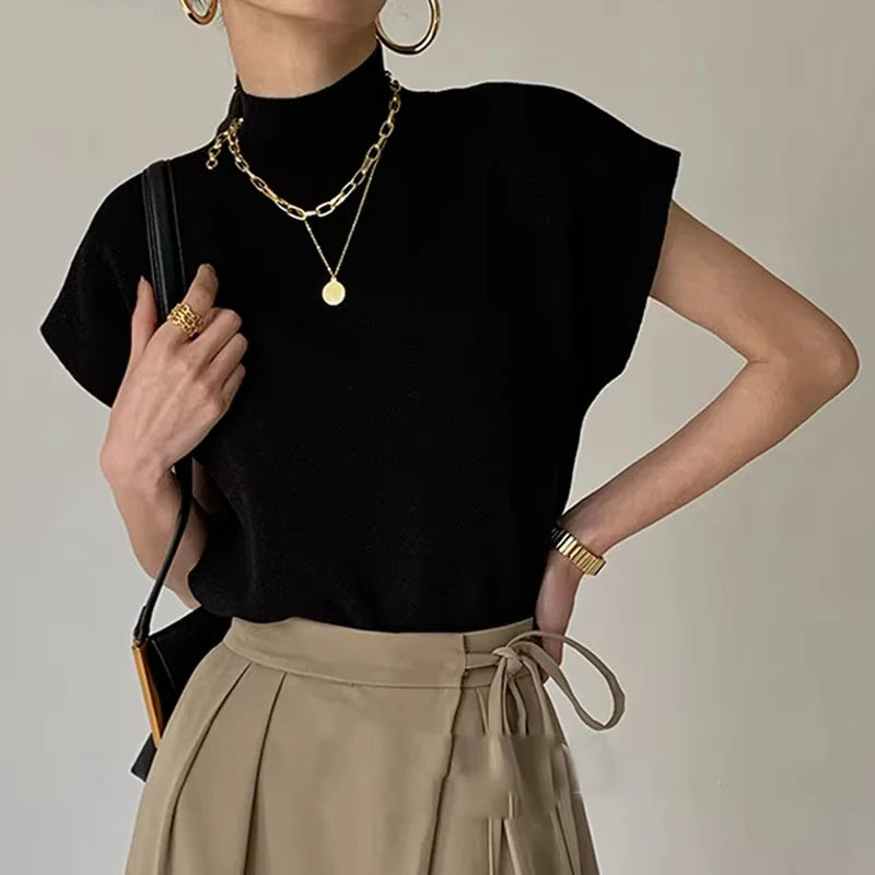 Women Knitted Turtleneck blouse