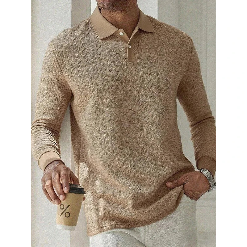 Men Long Sleeve Polo Shirt
