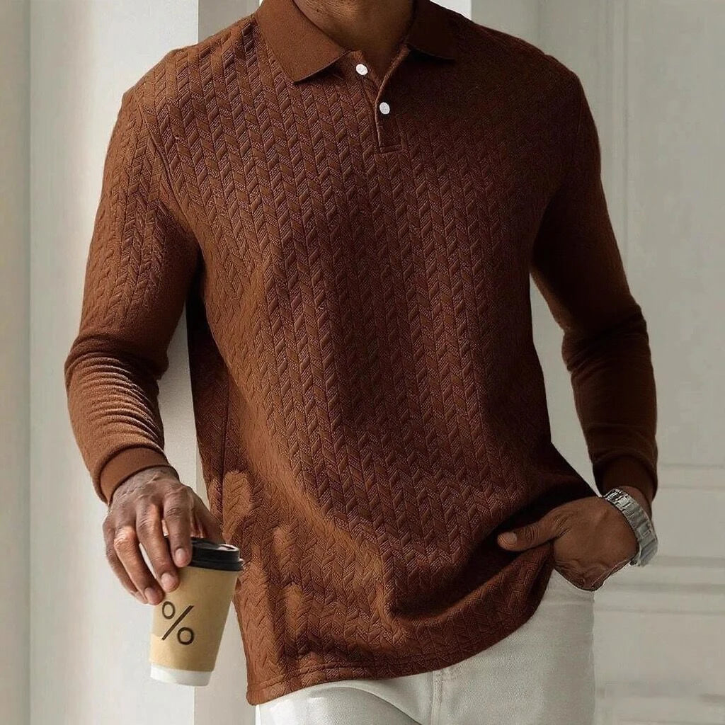 Men Long Sleeve Polo Shirt