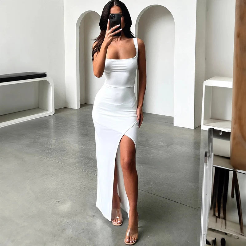 Slim fit backless dress