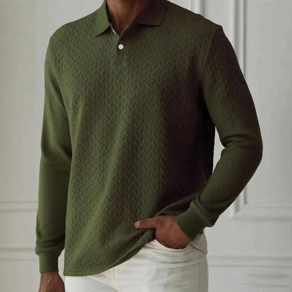 Men Long Sleeve Polo Shirt