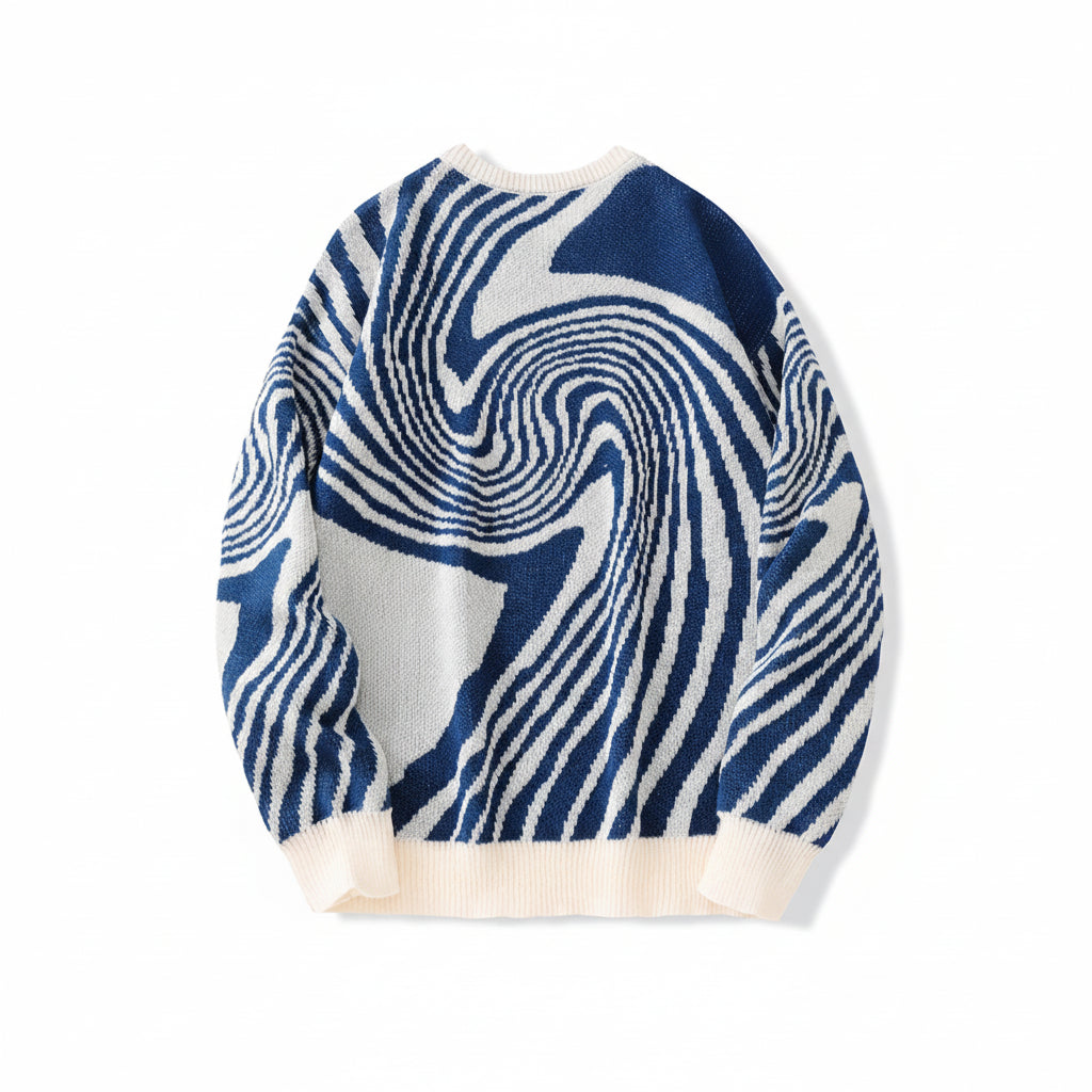 Jacquard Pattern Pullover Sweater