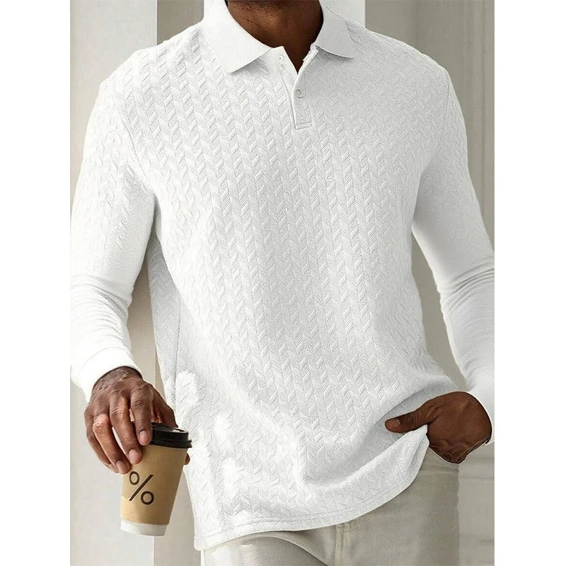 Men Long Sleeve Polo Shirt