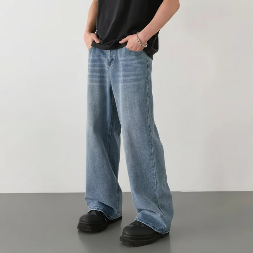 Men's Washed Casual Jeans