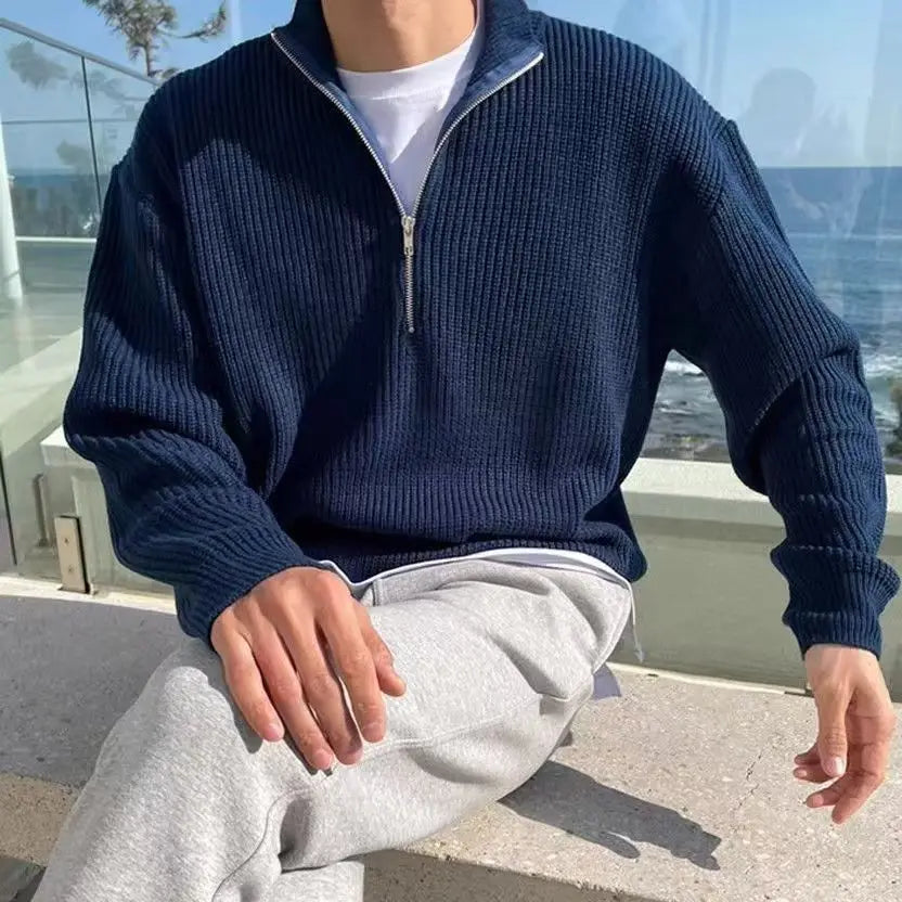 New Men's Half Zipper Autumn Winter Jacket