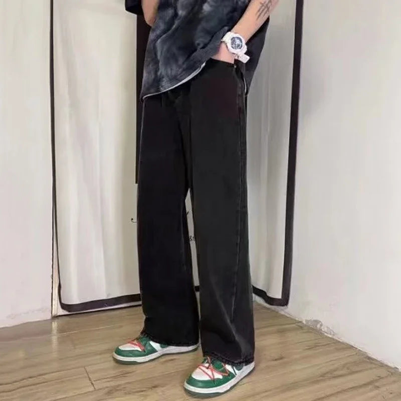 Men Straight Leg Casual Jeans