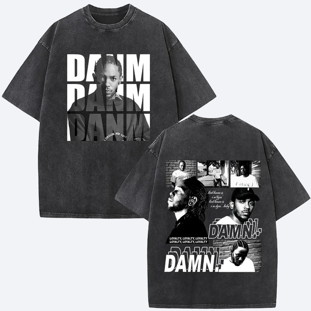 Washed Vintage Rapper Kendrick Lamar Album Merch T-shirts