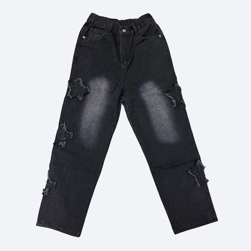 Star Embroidery Men Jeans