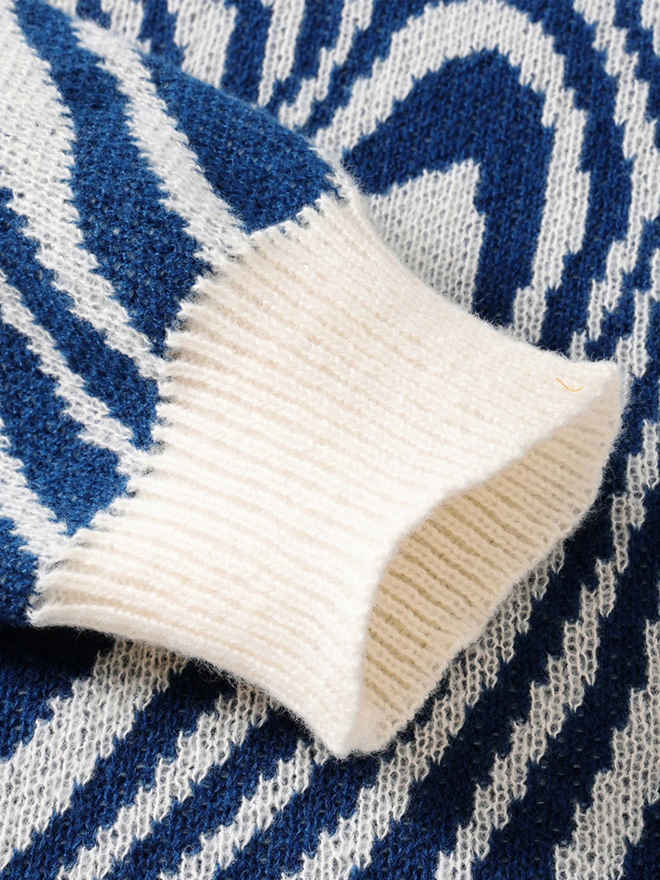 Jacquard Pattern Pullover Sweater