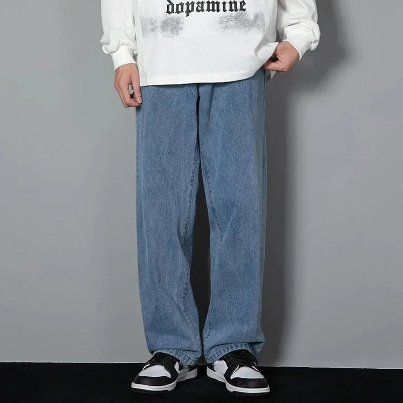 Men Straight Leg Casual Jeans