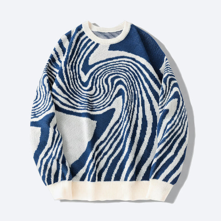 Jacquard Pattern Pullover Sweater