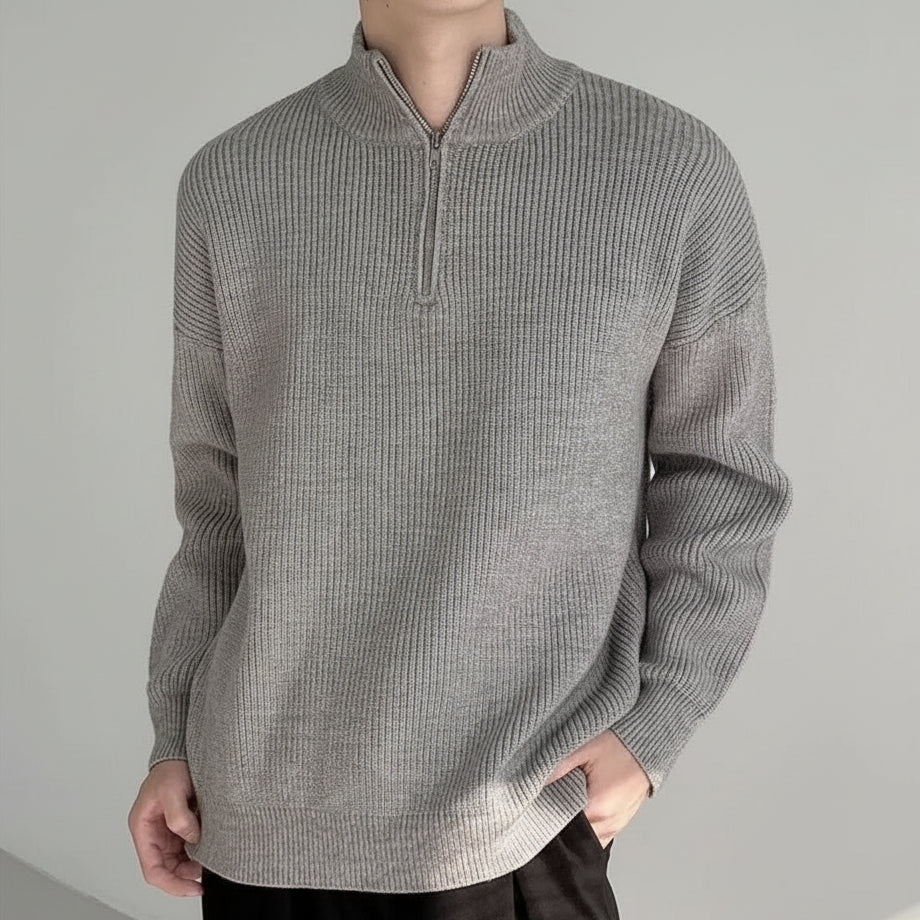 New Men's Half Zipper Autumn Winter Jacket