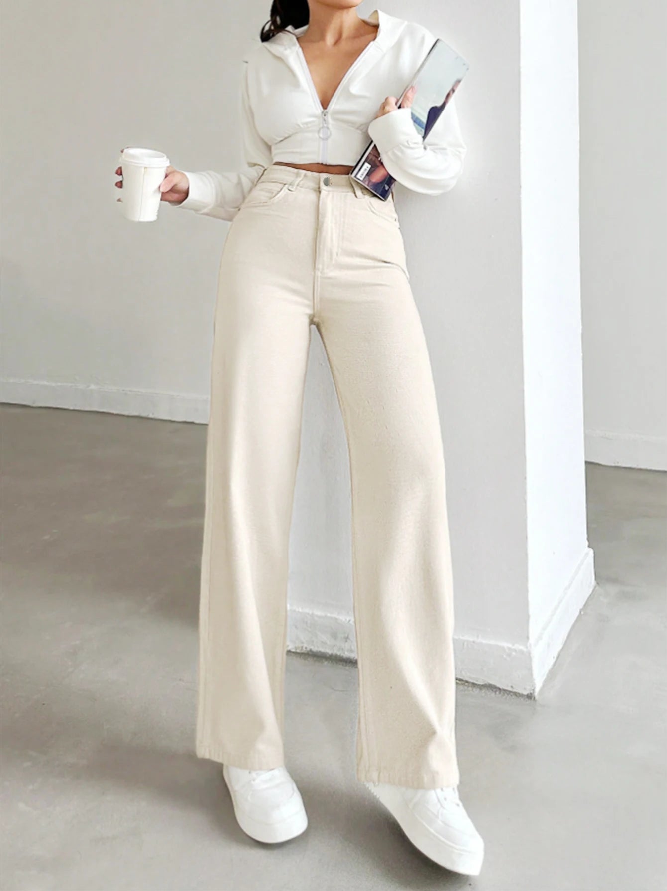 Women Beige Denim Jeans