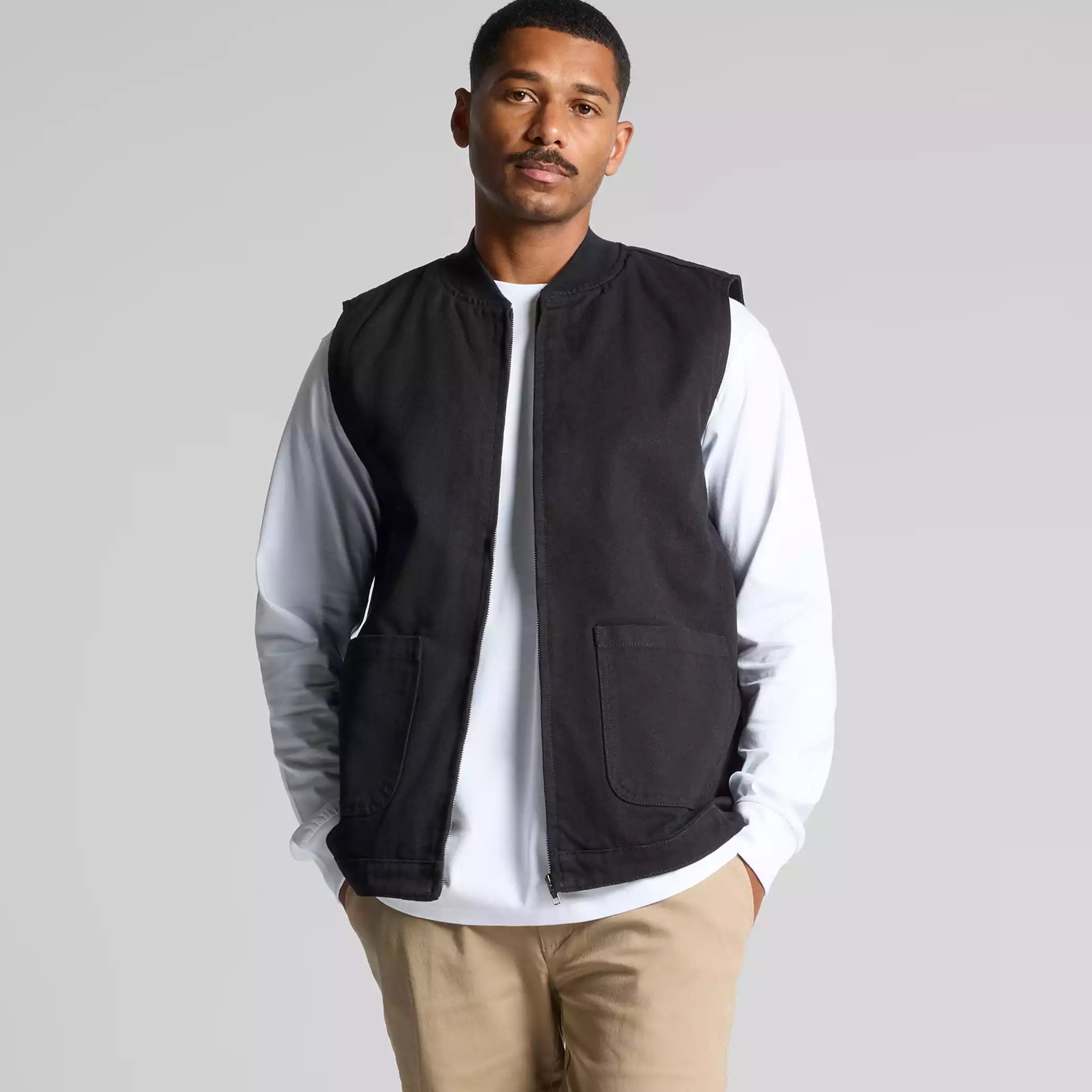 Canvas Heavy Vest – Durable Streetwear Outerwear
