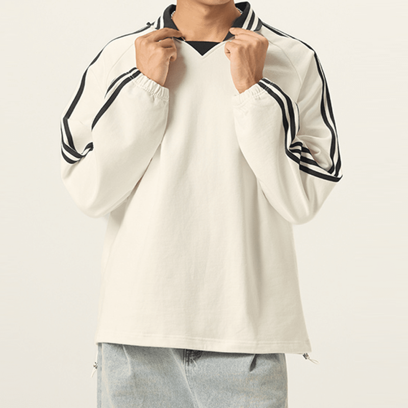 Unisex Contrast Collar Sweatshirt